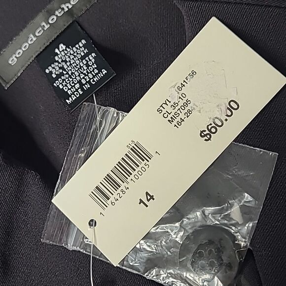 goodclothes sz 14 black buttonfront blazer NWT - Picture 8 of 9